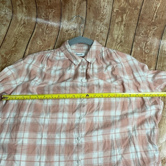 Madewell Central Long Sleeve Button Down Shirt in Pink Danville Plaid size xs - Picture 16 of 16